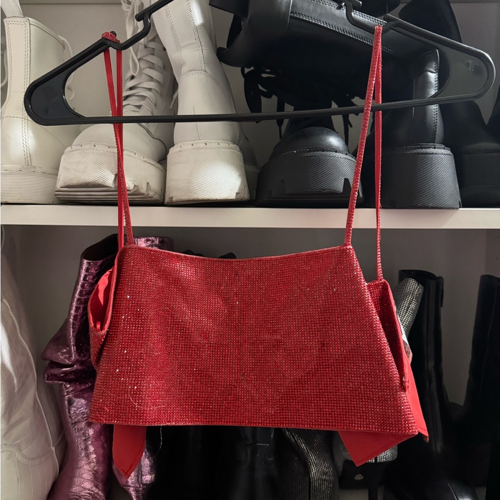 Red Zara cropped top